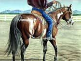 Western, Equine Art - Buns of Steel